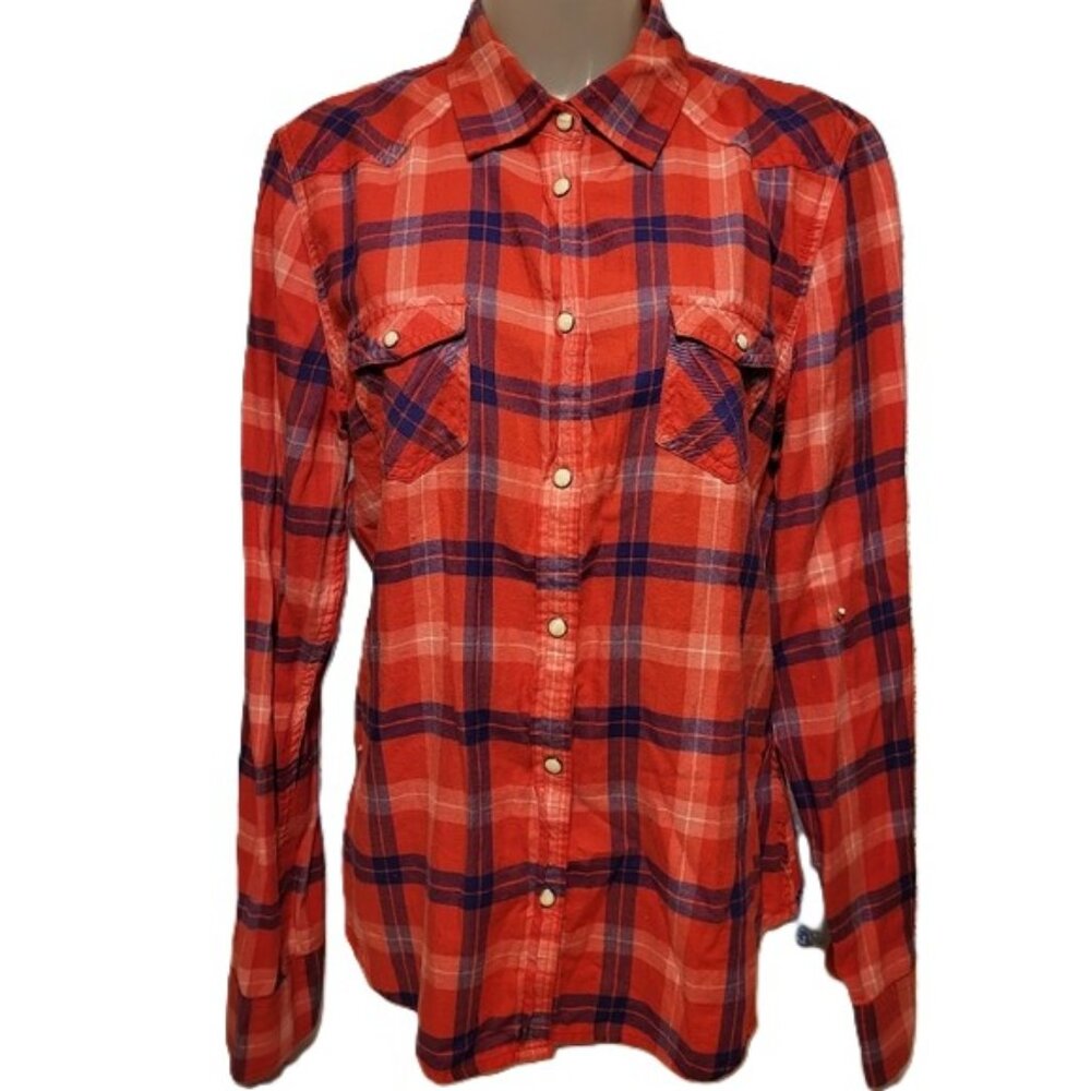 American eagle outfitters western snap button shirt size XL